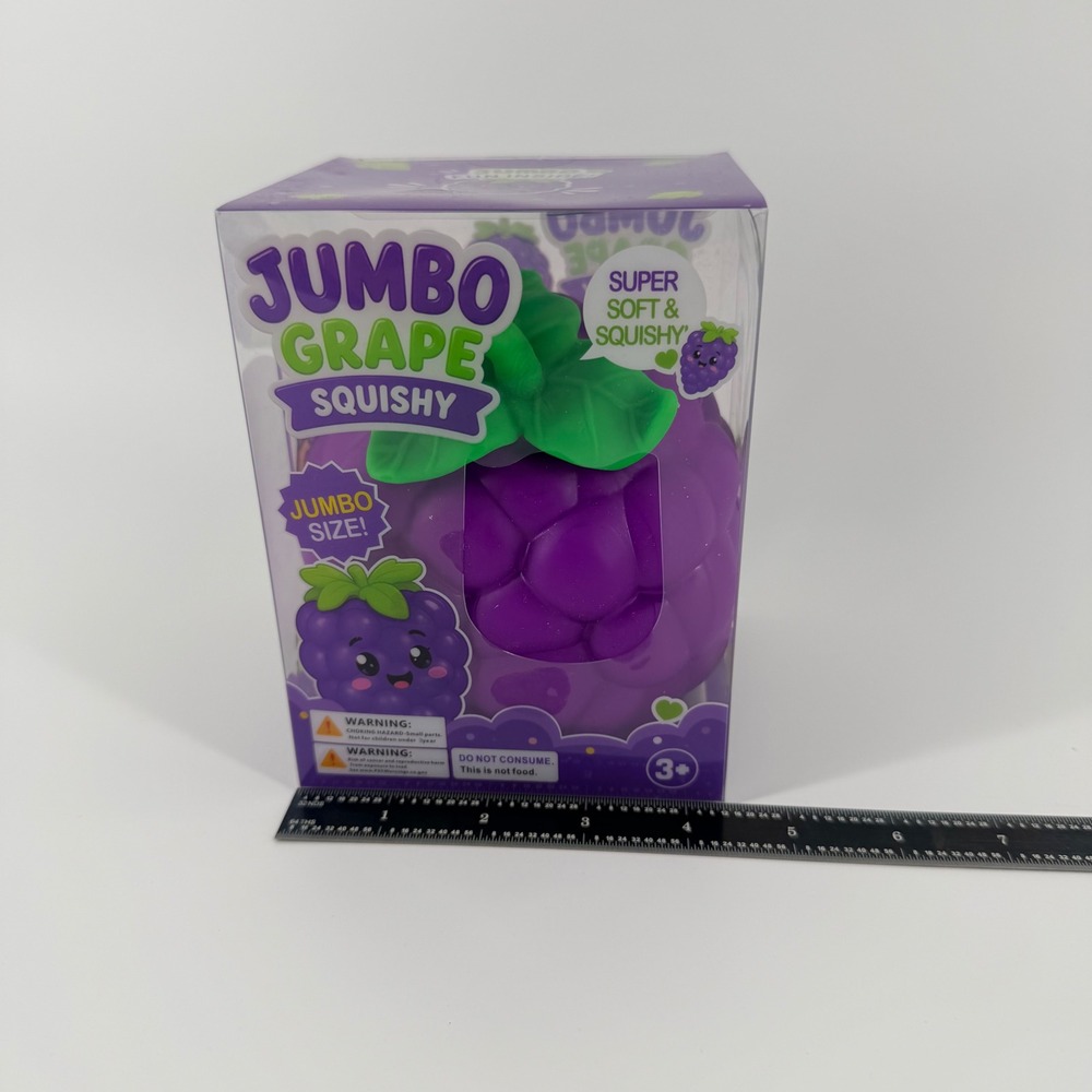 Jumbo Grape Squishy Super Soft Slow Rising Purple Fruit Squeeze Toy